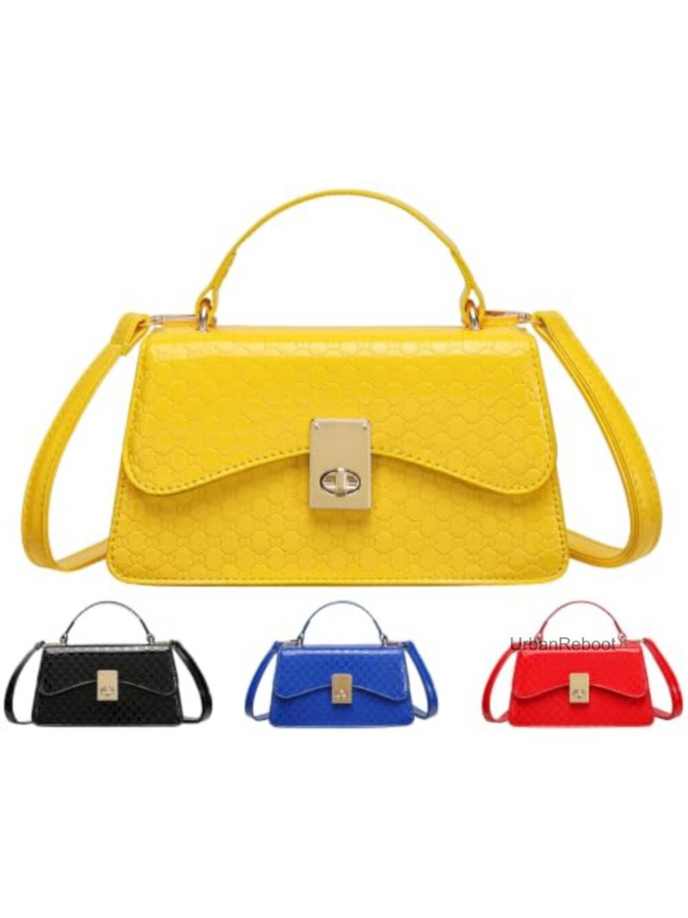 Patent Leather Mini Satchel Crossbody Purse Small Top Handle Bag